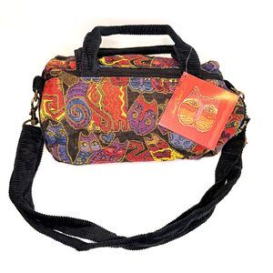 NWT Laurel Burch Story Weavings Cat Tote Bag - Vintage Tapestry Sun N Sand